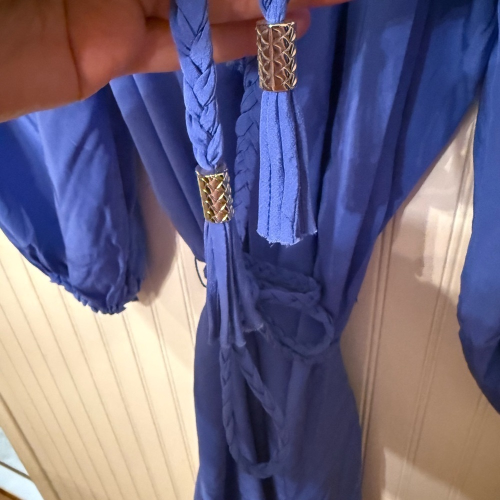 Alice & Trixie Small 100% Silk Blue Minidress - Picture 3 of 5